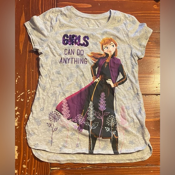 Disney Other - Disney Frozen Anna Tshirt GIRLS CAN DO ANYTHING